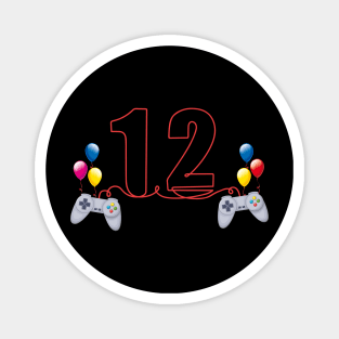 12th Birthday Boy Toddlers Video Gamer Magnet